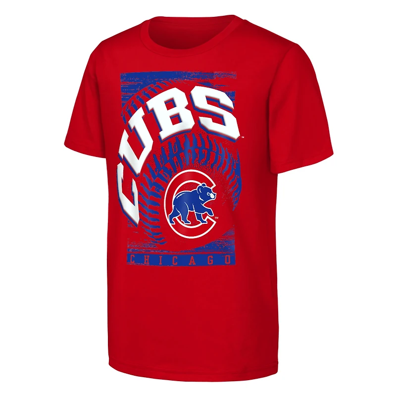 Youth Outerstuff  Red Chicago Cubs Speed Pitch T-Shirt