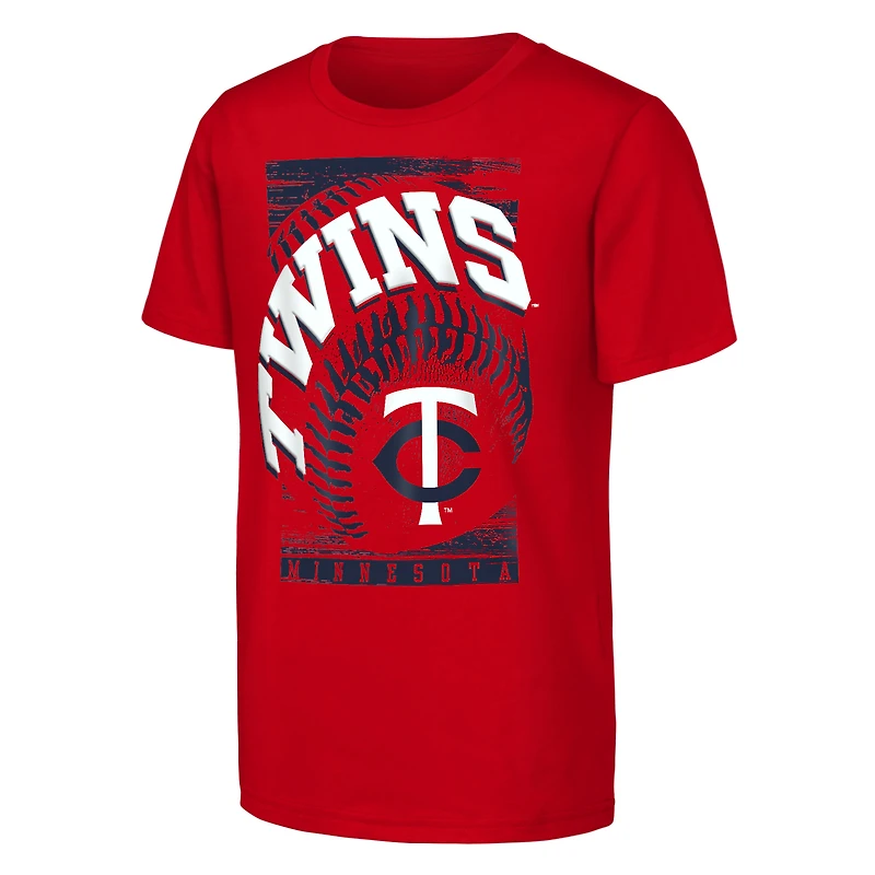 Youth Outerstuff  Red Minnesota Twins Speed Pitch T-Shirt
