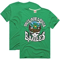 Men's Homage  Kelly Green Philadelphia Eagles NFL x Grateful Dead Tri-Blend T-Shirt
