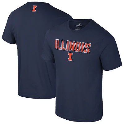 Men's Colosseum  Navy Illinois Fighting Illini Color Pop Active Blend T-Shirt