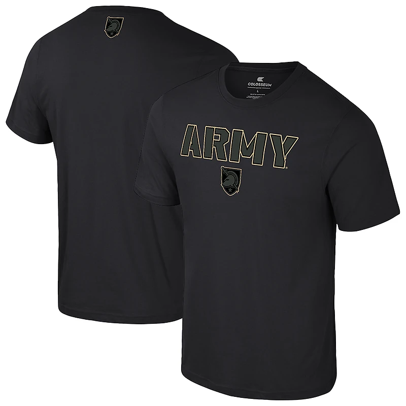 Men's Colosseum Black Army Knights Color Pop Active Blend T-Shirt