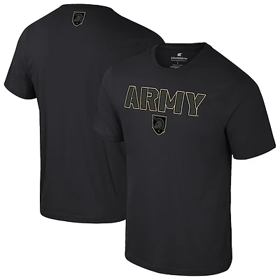 Men's Colosseum  Black Army Knights Color Pop Active Blend T-Shirt