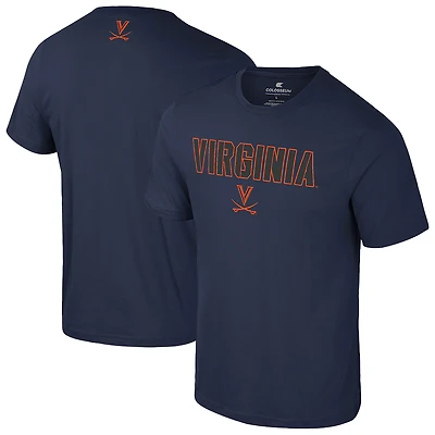 Men's Colosseum  Navy Virginia Cavaliers Color Pop Active Blend T-Shirt