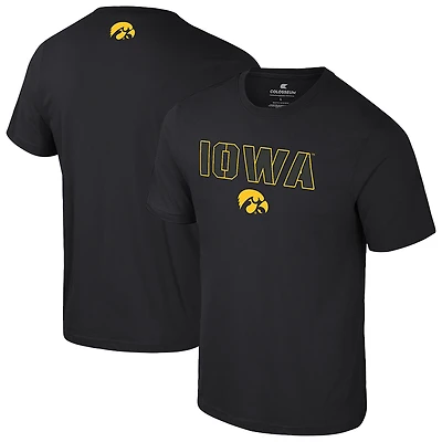 Men's Colosseum  Black Iowa Hawkeyes Color Pop Active Blend T-Shirt