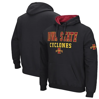 Men's Colosseum Black Iowa State Cyclones Sunrise Pullover Hoodie