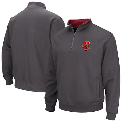 Men's Colosseum Charcoal Cornell Big Red Tortugas Quarter-Zip Pullover Sweatshirt