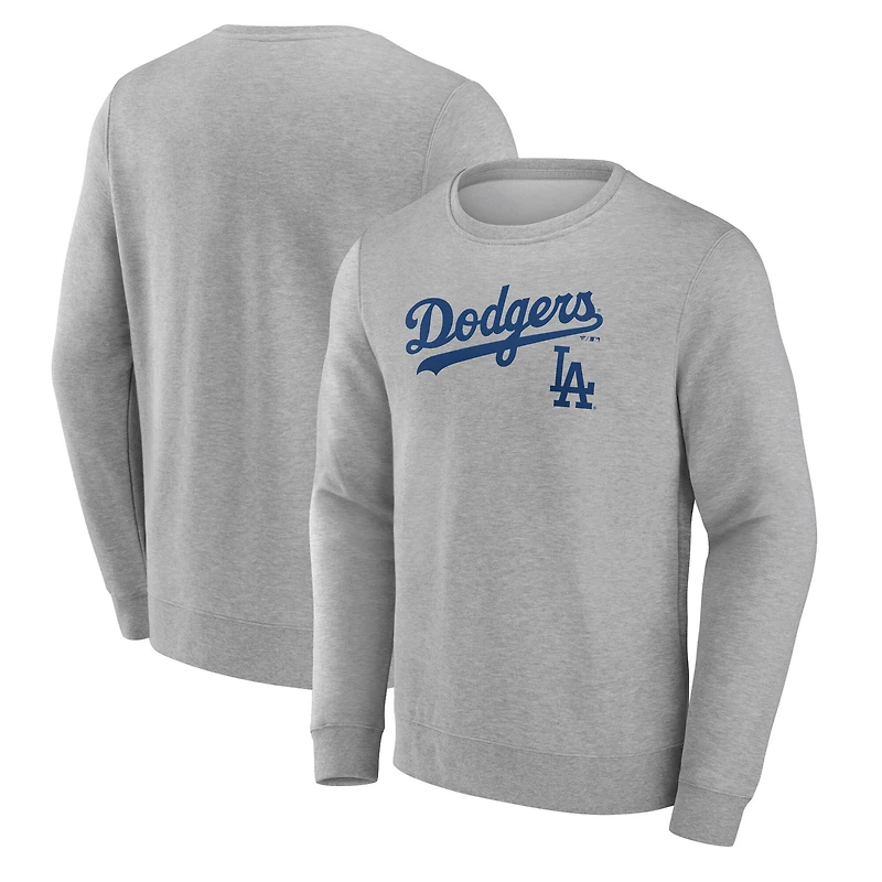 Men's Gray Los Angeles Dodgers Team Lockup Sweatshirt