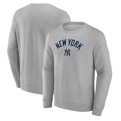Men's Gray New York Yankees Team Lockup Sweatshirt