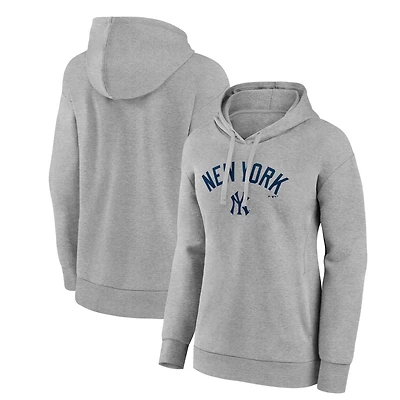 Women's Gray New York Yankees Team Lockup Hoodie