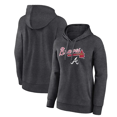 Women's Charcoal Atlanta Braves Team Lockup Hoodie
