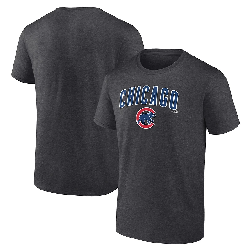 Men's Charcoal Chicago Cubs Team Lockup T-Shirt