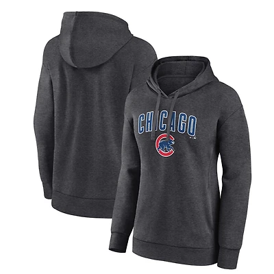 Women's Charcoal Chicago Cubs Team Lockup Hoodie