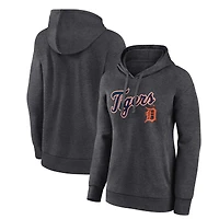 Women's Charcoal Detroit Tigers Team Lockup Hoodie