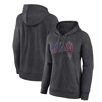 Women's Charcoal New York Mets Team Lockup Hoodie