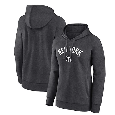 Women's Charcoal New York Yankees Team Lockup Hoodie
