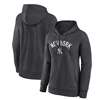 Women's Charcoal New York Yankees Team Lockup Hoodie