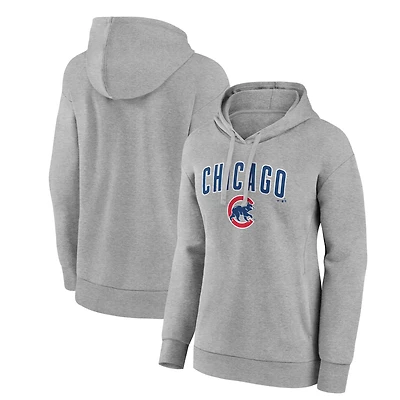 Women's Gray Chicago Cubs Team Lockup Hoodie