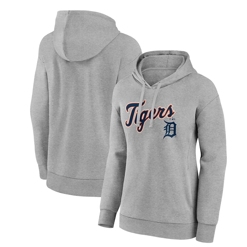 Women's Gray Detroit Tigers Team Lockup Hoodie