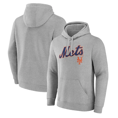 Men's Gray New York Mets Team Lockup Hoodie