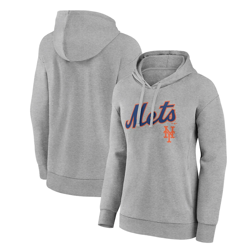 Women's Gray New York Mets Team Lockup Hoodie