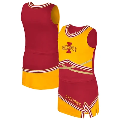 Girls Youth Colosseum Cardinal Iowa State Cyclones Lollipop Park Cheer Two-Piece Set