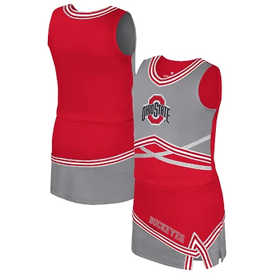 Girls Youth Colosseum Scarlet Ohio State Buckeyes Lollipop Park Cheer Two-Piece Set