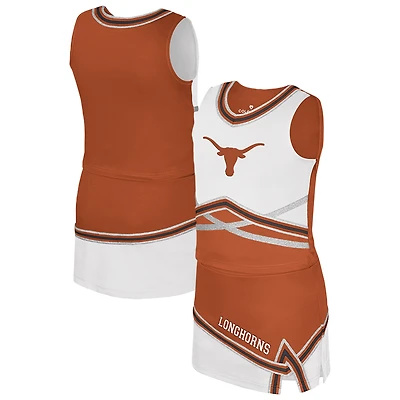 Girls Youth Colosseum Texas Orange Longhorns Lollipop Park Cheer Two-Piece Set