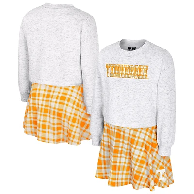 Girls Youth Colosseum Gray Tennessee Volunteers Marceline Plaid Skirt and Top Set