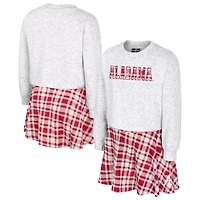 Girls Youth Colosseum Gray Alabama Crimson Tide Marceline Plaid Skirt and Top Set