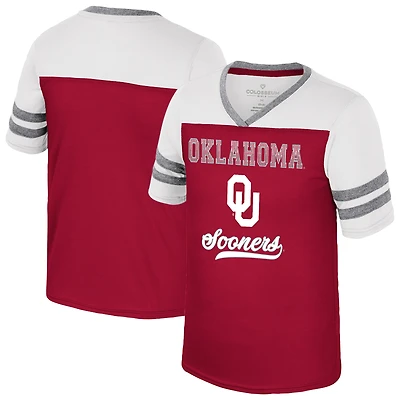 Girls Youth Colosseum Crimson Oklahoma Sooners Princess Bubblegum Bling T-Shirt