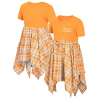 Girls Toddler Colosseum Tennessee Orange Volunteers Marceline Plaid Dress