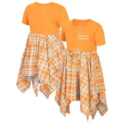 Girls Toddler Colosseum Tennessee Orange Volunteers Marceline Plaid Dress