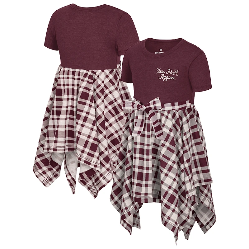 Girls Toddler Colosseum Maroon Texas A&M Aggies Marceline Plaid Dress