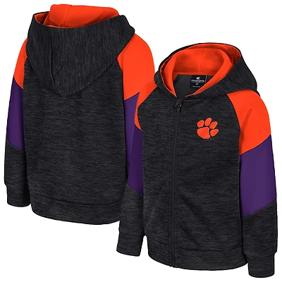 Toddler Colosseum Orange Clemson Tigers Spirit Hollow Full-Zip Hoodie