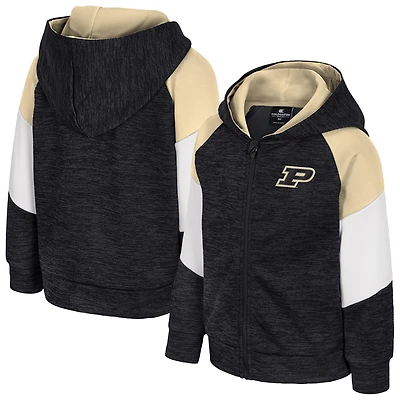 Toddler Colosseum Black Purdue Boilermakers Spirit Hollow Full-Zip Hoodie