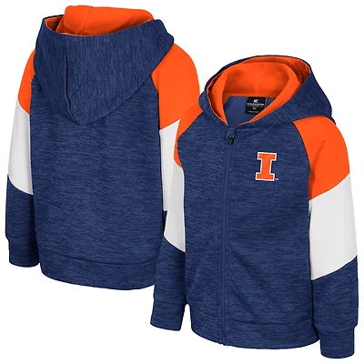 Toddler Colosseum Navy Illinois Fighting Illini Spirit Hollow Full-Zip Hoodie