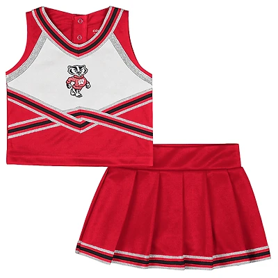Girls Toddler Colosseum Red Wisconsin Badgers Lollipop Park Cheer Two-Piece Set