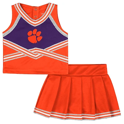 Girls Toddler Colosseum Orange Clemson Tigers Lollipop Park Cheer Two-Piece Set
