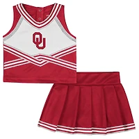 Girls Toddler Colosseum Crimson Oklahoma Sooners Lollipop Park Cheer Two-Piece Set