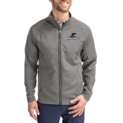 Men's Cutter & Buck Gray Providence Friars  Adapt Eco Hybrid Recycled Full-Zip Jacket