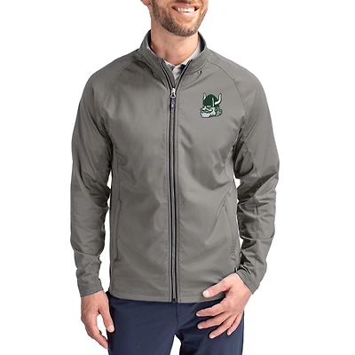Men's Cutter & Buck Gray Portland State Vikings  Adapt Eco Hybrid Recycled Full-Zip Jacket