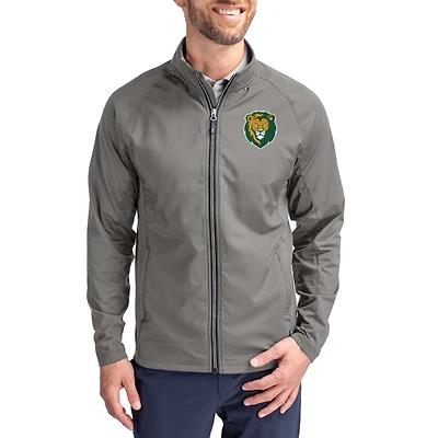 Men's Cutter & Buck Gray Southeastern Louisiana Lions  Adapt Eco Hybrid Recycled Full-Zip Jacket