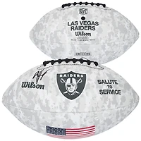 Geno Smith Las Vegas Raiders Autographed Wilson 2024 Salute To Service Football