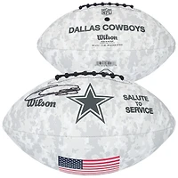 CeeDee Lamb Dallas Cowboys Autographed Wilson 2024 Salute To Service Football
