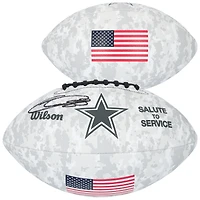CeeDee Lamb Dallas Cowboys Autographed Wilson 2024 Salute To Service Football