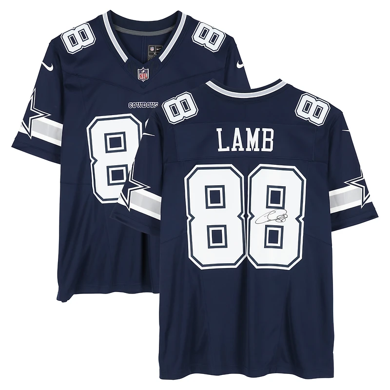 CeeDee Lamb Dallas Cowboys Autographed Navy Nike Vapor F.U.S.E. Limited Jersey