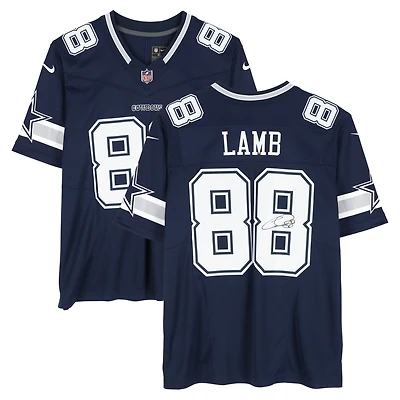 CeeDee Lamb Dallas Cowboys Autographed Navy Nike Vapor F.U.S.E. Limited Jersey