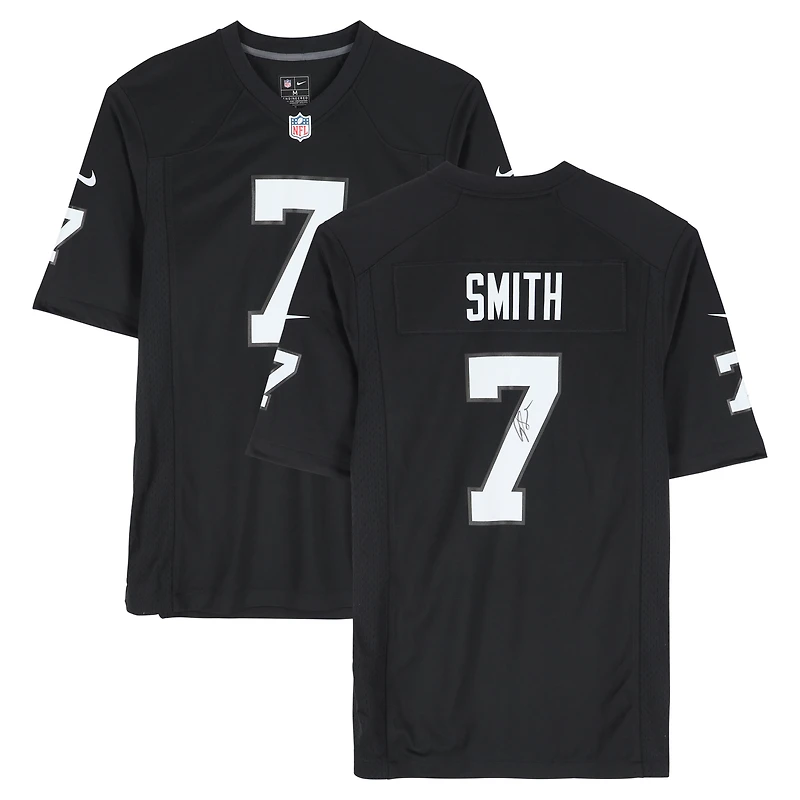 Geno Smith Las Vegas Raiders Autographed Black Nike Game Jersey