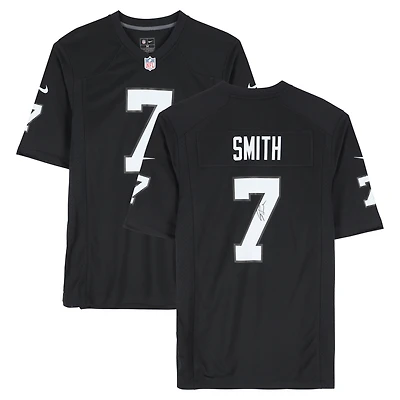 Geno Smith Las Vegas Raiders Autographed Black Nike Game Jersey