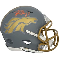 John Elway Denver Broncos Autographed Riddell Slate Speed Mini Helmet